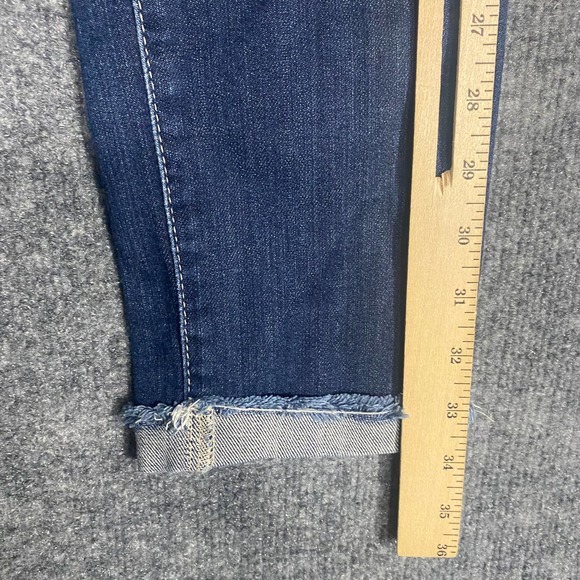 AG Adriano Goldschmied Jeans 27 Blue Denim Stilt Roll Up Cigarette Mid Rise - Picture 8 of 10